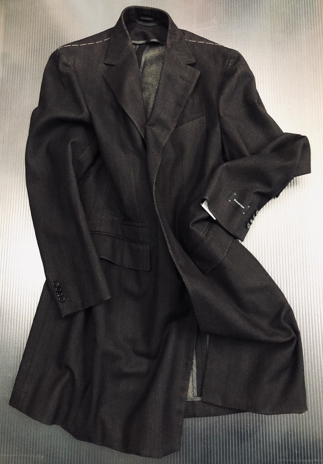 Ermenegildo Zegna Zegna 🇨🇭 Duo dark brown wool cashmere Milano fit coat 54 NWT Size US L / EU 52-54 / 3 - 4 Thumbnail