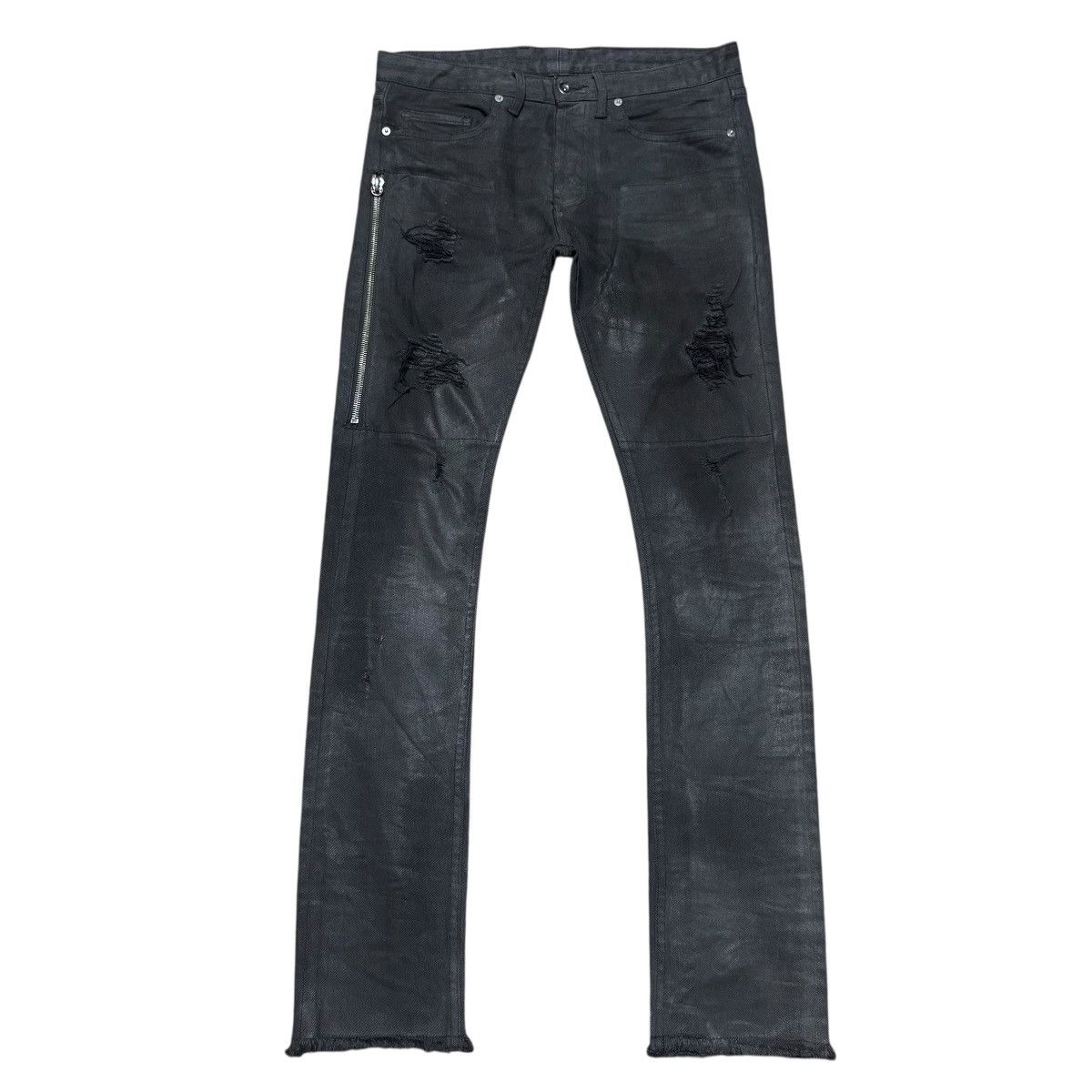 Japanese Brand SAMPLE Mr Completely Coated Jeans Distressed Size US 32 / EU 48 - 1 Thumbnail