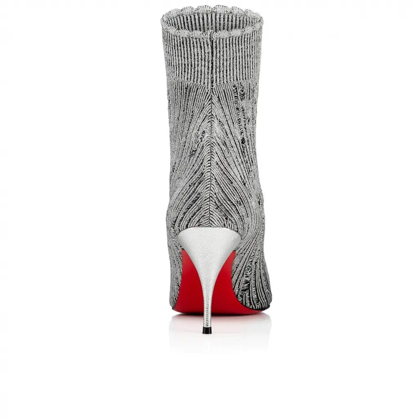 Christian Louboutin Christian Louboutin Sandrine 80 Silver Stretch Sock Kitten Size US 6 / IT 36 - 9 Thumbnail