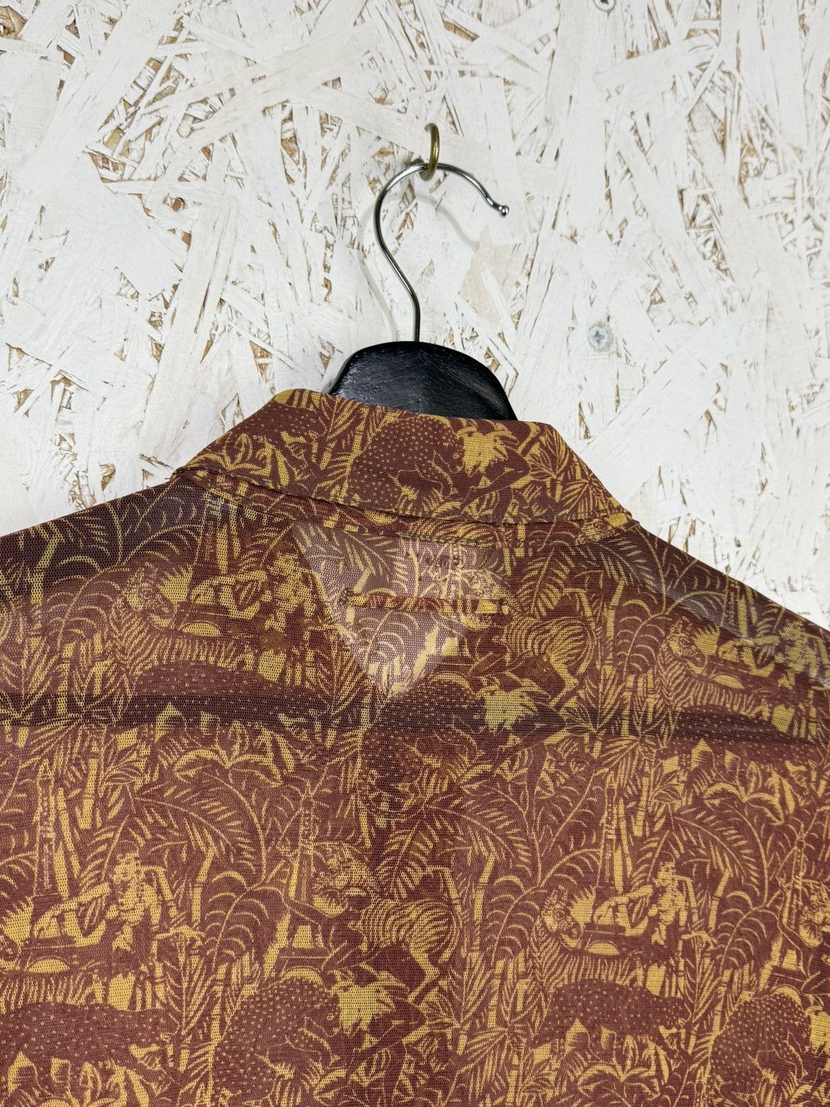 Jean Paul Gaultier Jean Paul Gaultier African Print Mesh Powernet Button Shirt Size US M / EU 48-50 / 2 - 6 Thumbnail