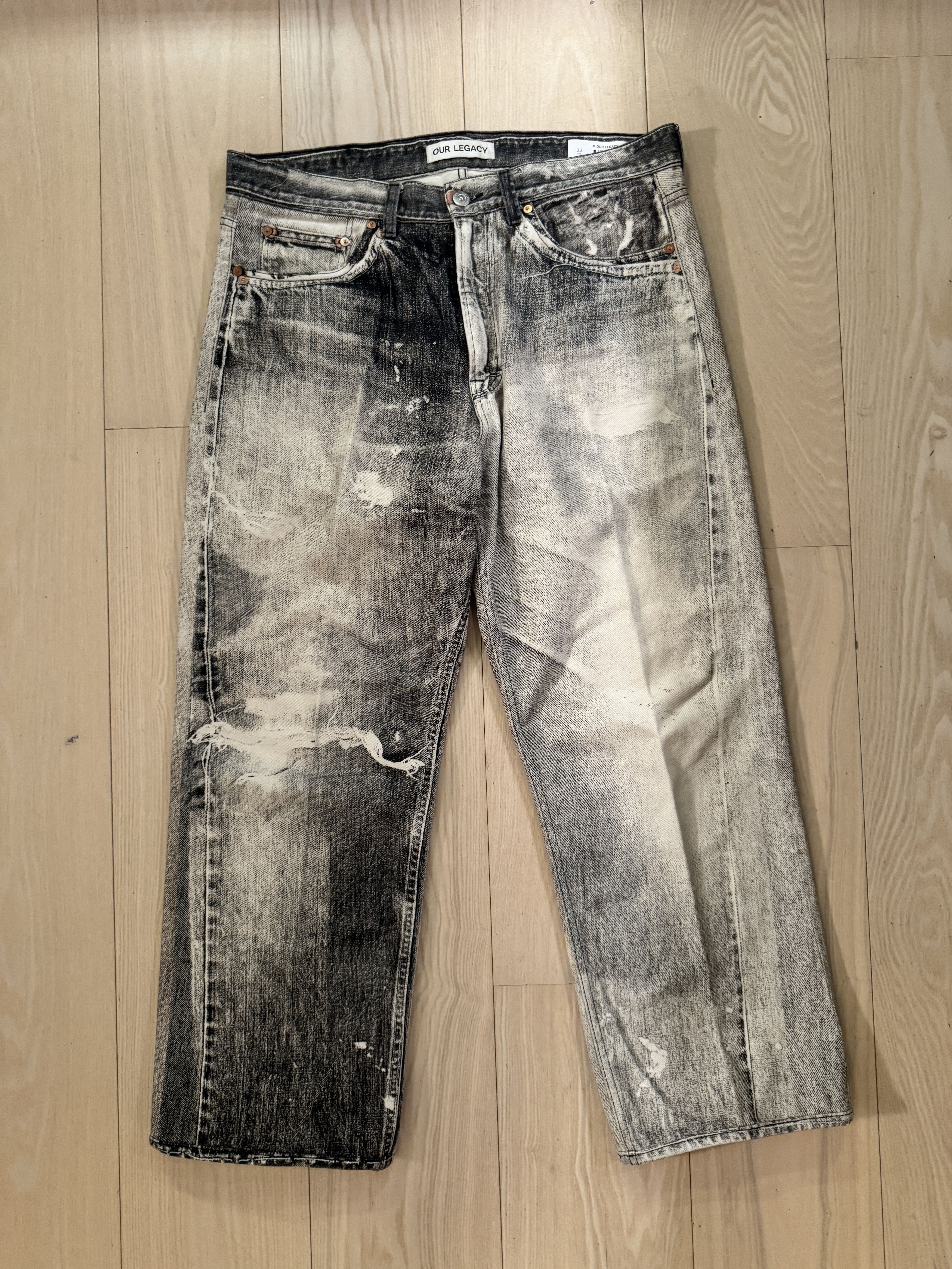 Our Legacy Our Legacy Third Cut Jeans Digital Print Ink Black 