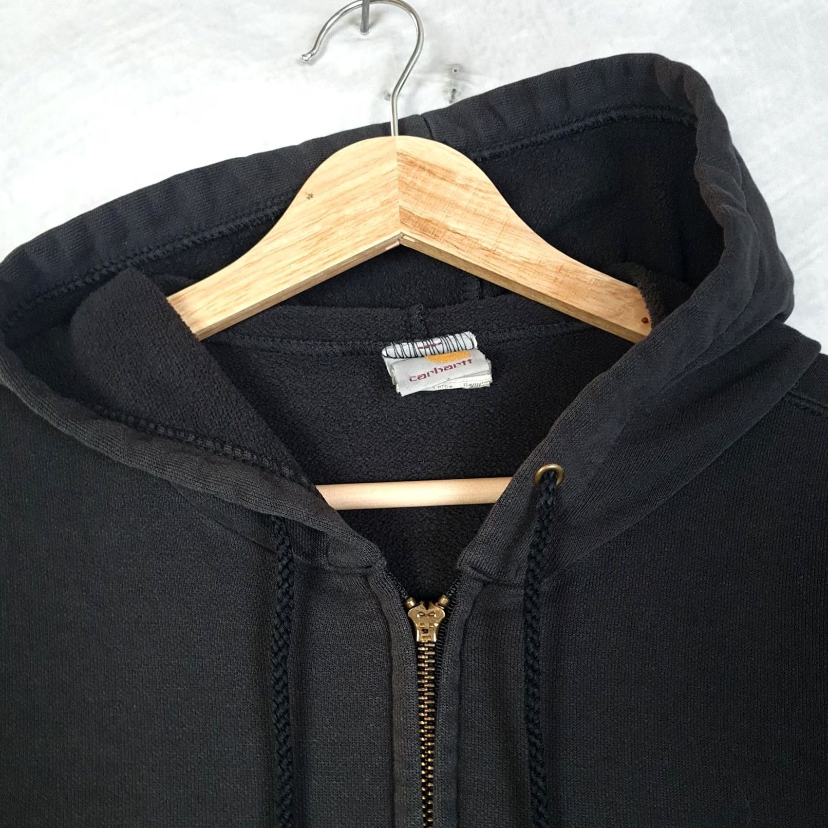 Carhartt VINTAGE Carhartt Hoodie Mens Large Black Full Zip Sweatshirt Workwear Size US L / EU 52-54 / 3 - 2 Thumbnail