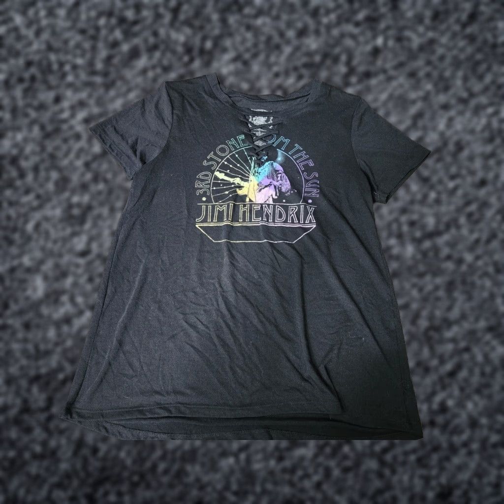 Vintage Women's XL Jimi Hendrix Cutout 3rd Stone From The Sun T Shirt Band Tee Size XL / US 12-14 / IT 48-50 - 1 Thumbnail