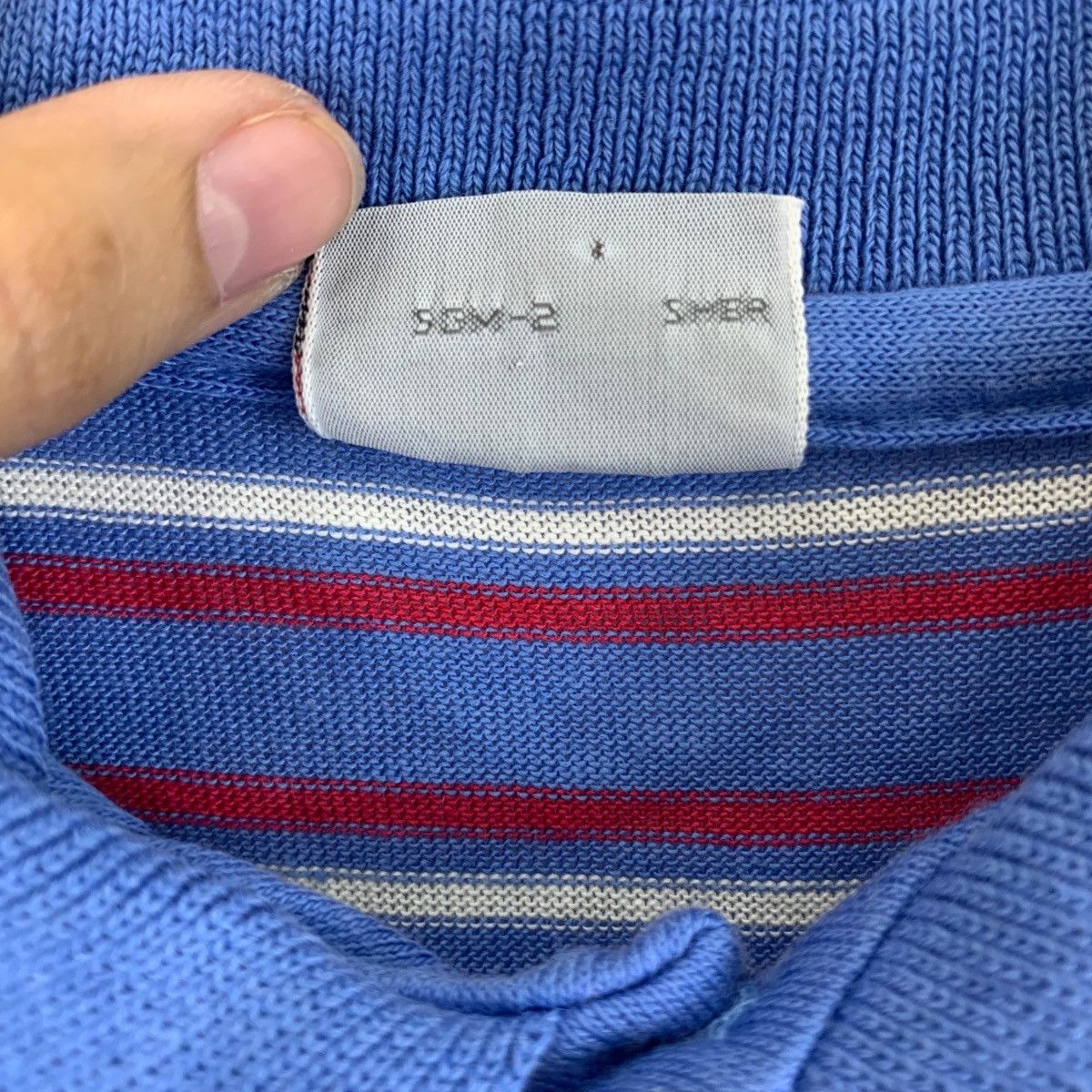 Vintage Vintage 90’ THE GARAN MAN Twin Tipped Striped Polo Tee Shirt Size US L / EU 52-54 / 3 - 8 Thumbnail
