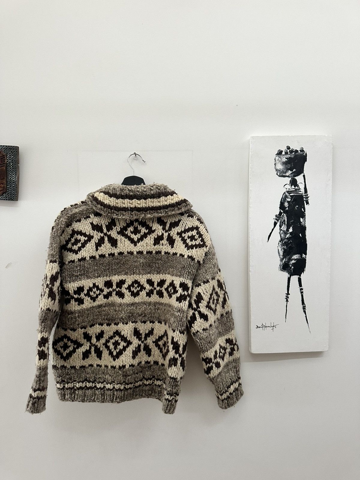 Vintage Custom Handmade Knitted Jacket / Cardigan Size US L / EU 52-54 / 3 - 10 Thumbnail