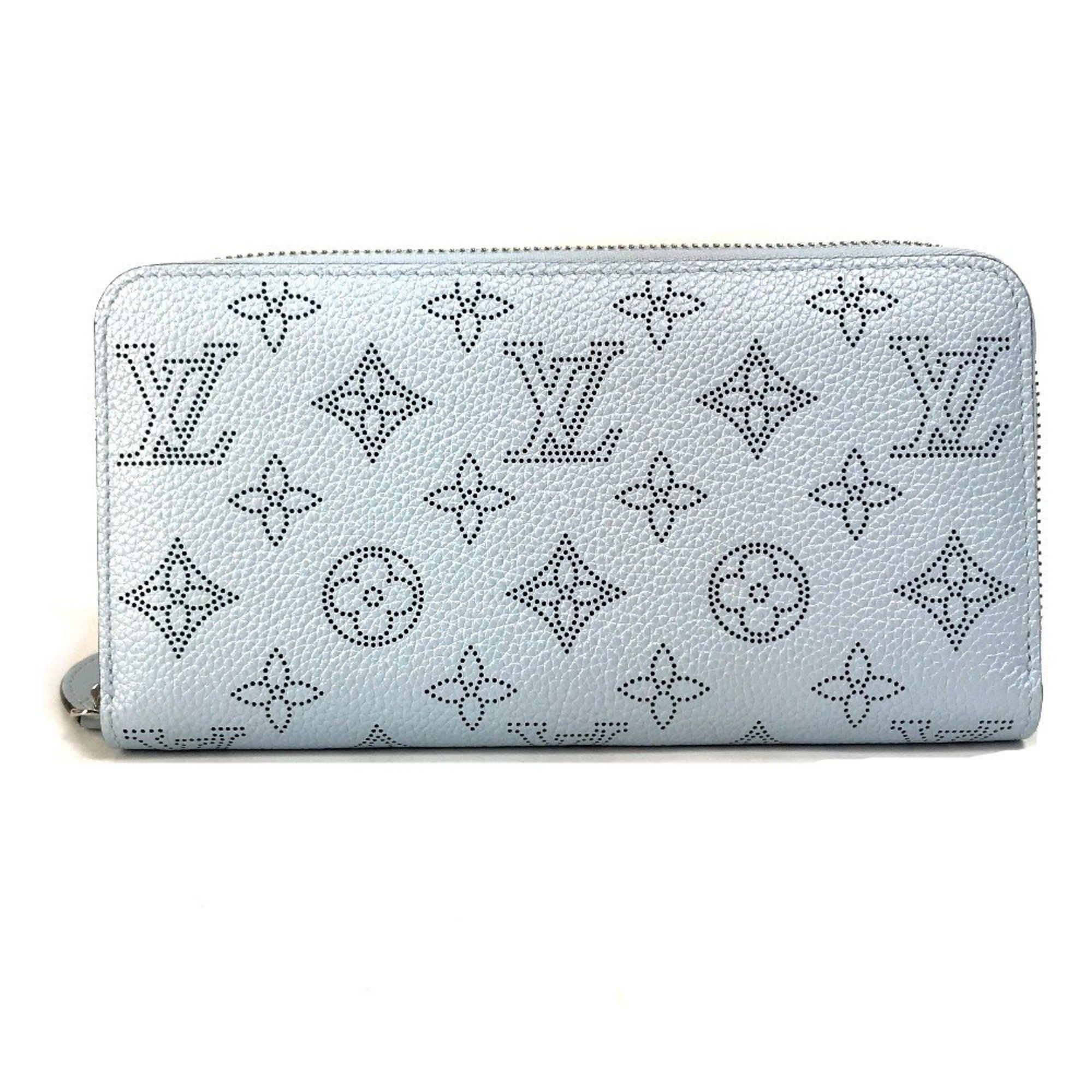 Louis Vuitton LOUIS VUITTON M82197 Monogram Mahina Zippy Wallet, Round Zipper Long Women's, Blue Size ONE SIZE - 1 Thumbnail