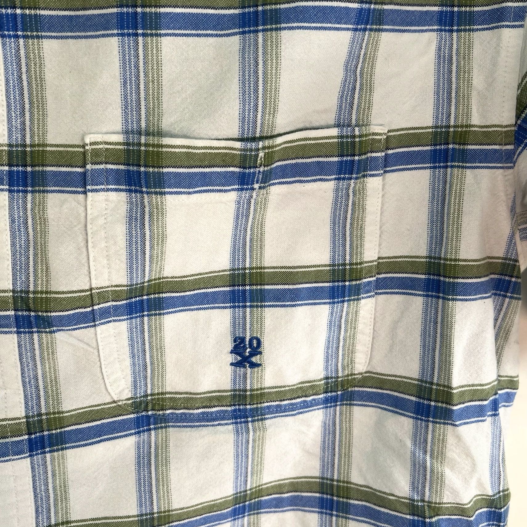 Wrangler VINTAGE No, Wrangler 20X Cowboy Check Button-Down Shirt Mens Size L Blue/Green, Button-Up, Cotton, Regular Fit, Long Sleeve Mens Size US L / EU 52-54 / 3 - 5 Thumbnail