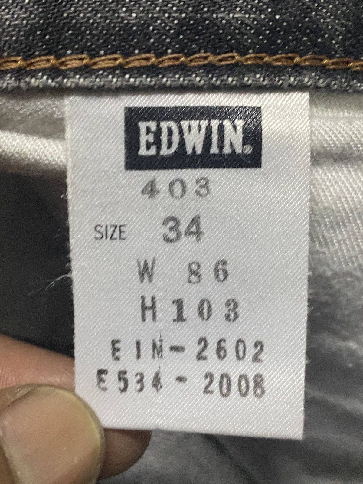 Edwin Vtg Edwin International Basic 403 Black Denim Loose Jeans Size US 34 / EU 50 - 17 Thumbnail