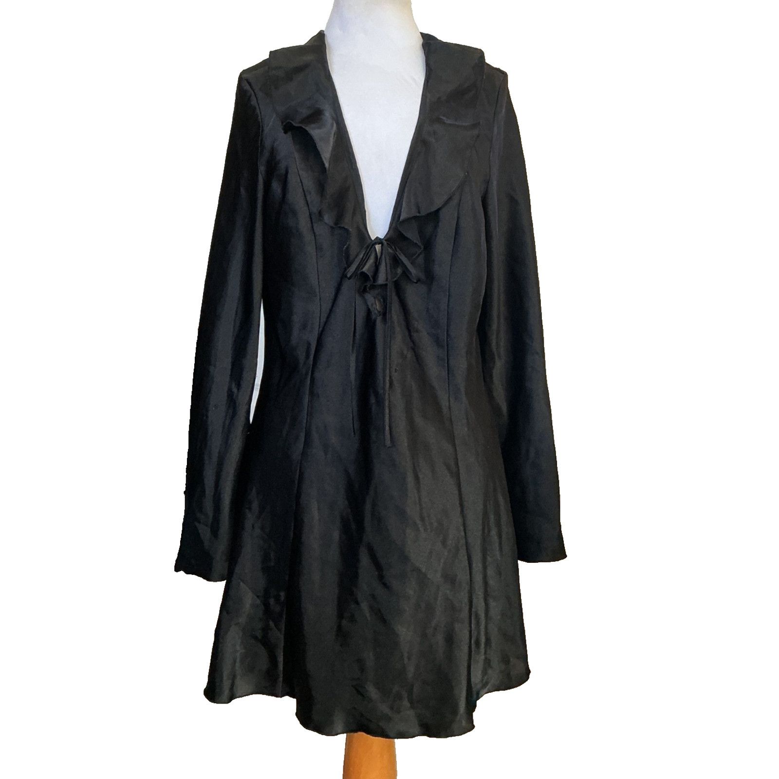 Other FREDERICK'S OF HOLLYWOOD BLACK SATIN BABY DOLL MINI - SZ XL Size XL / US 12-14 / IT 48-50 - 1 Thumbnail
