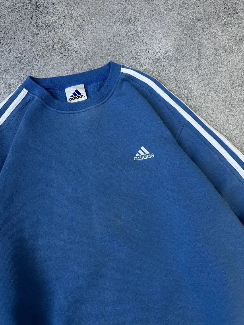 Adidas × Vintage Vintage Adidas 90s Blue Crewneck Sweatshirt Size US M / EU 48-50 / 2 - 7 Thumbnail