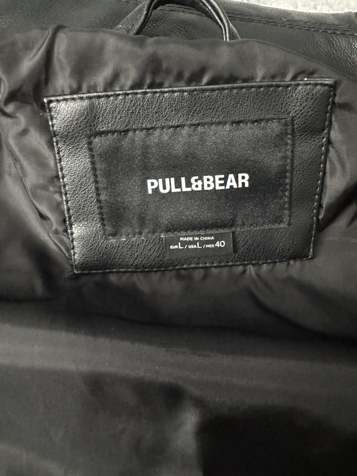 Pull & Bear Pull & Bear Black Faux Leather Jacket - L Size US L / EU 52-54 / 3 - 3 Thumbnail