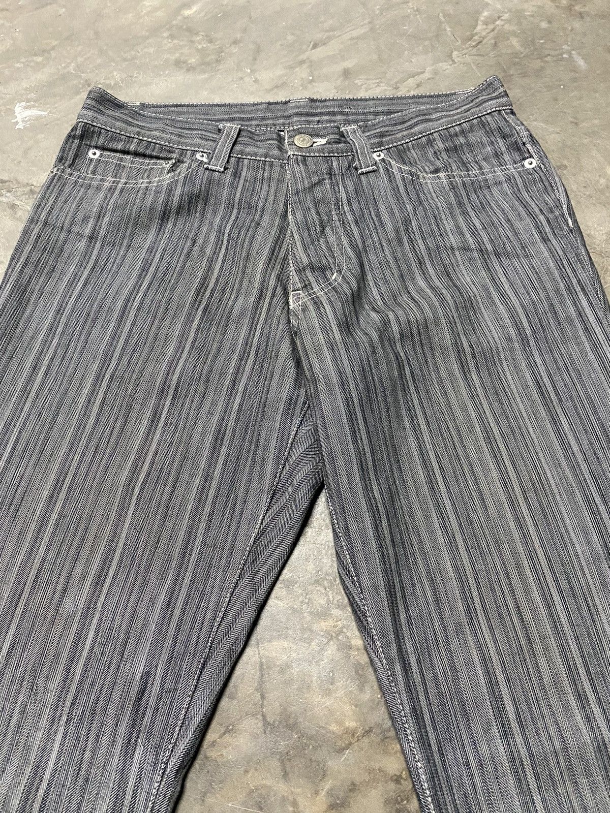 If Six Was Nine × Le Grande Bleu (L.G.B.) × Tornado Mart Flare Jeans Tornado Mart Wabash Stripe Size US 30 / EU 46 - 3 Thumbnail