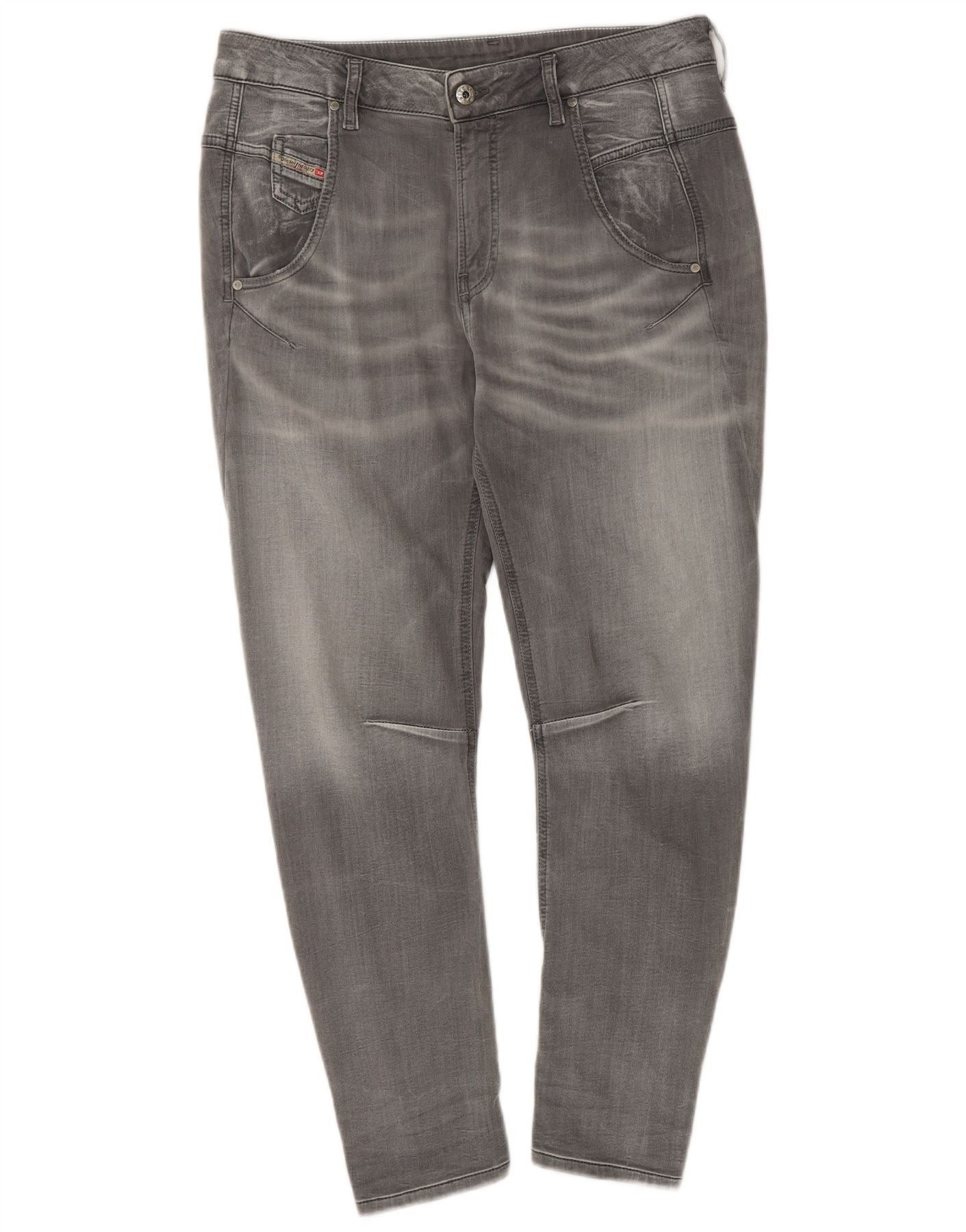 Diesel Womens Banana Slim Jeans W29 L30 Grey Cotton Size 42" / US 20 - 1 Thumbnail