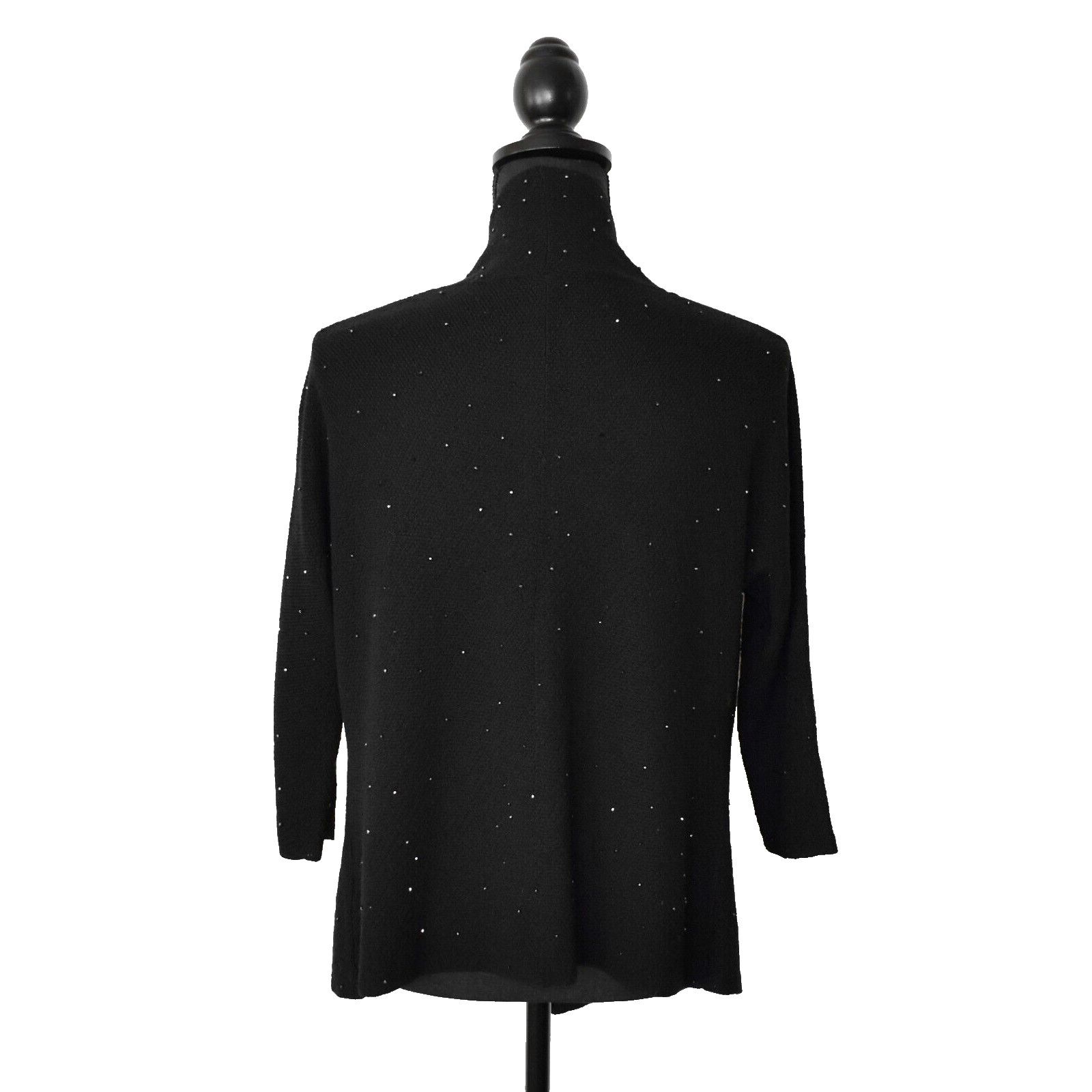 Eileen Fisher NEW EILEEN FISHER Black Merino Wool Cardigan Sweater Size S Size S / US 4 / IT 40 - 3 Thumbnail