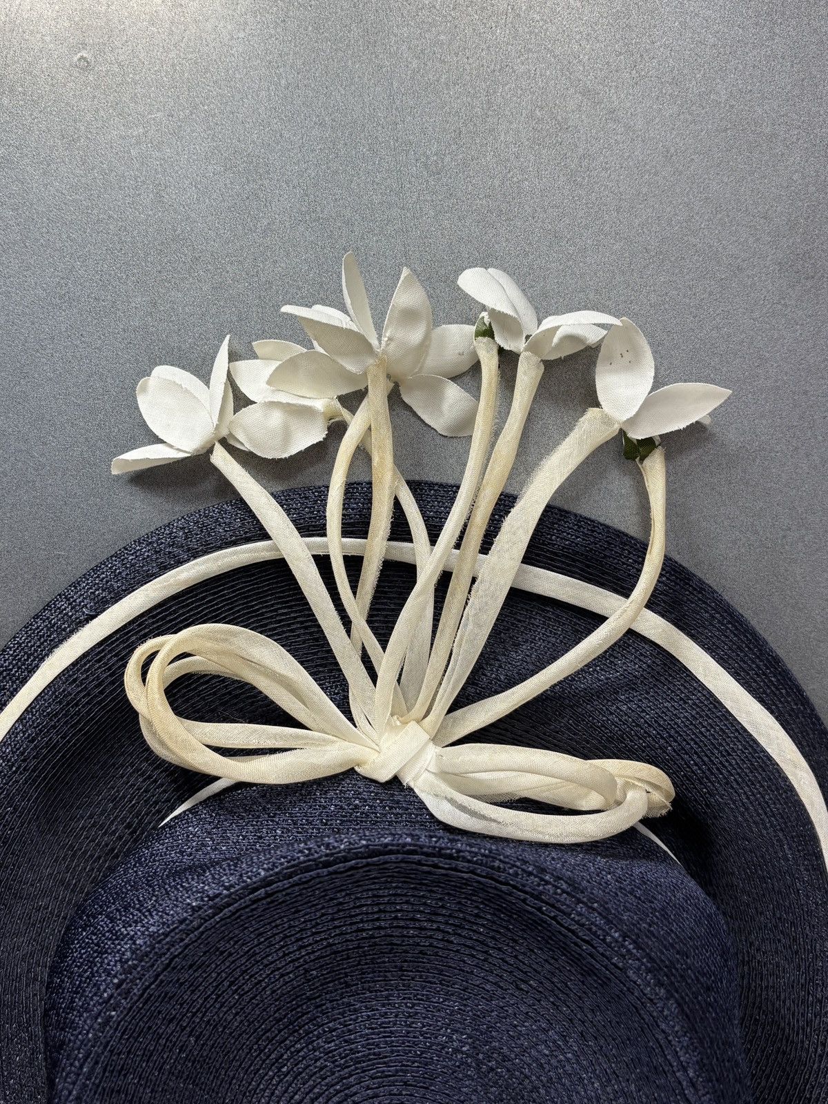 Yves Saint Laurent 1960s Yves Saint Laurent Hat Vintage YSL Straw Cap Floral Size ONE SIZE - 3 Thumbnail