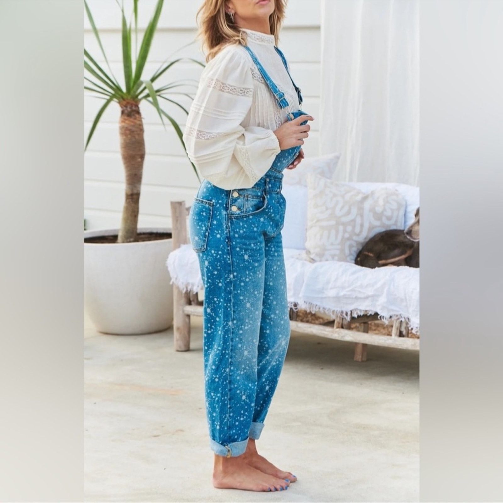 Free People 🎉LAST PIECE🎉Free‎ People Ziggy Denim Overalls Size 28" / US 6 / IT 42 - 3 Thumbnail