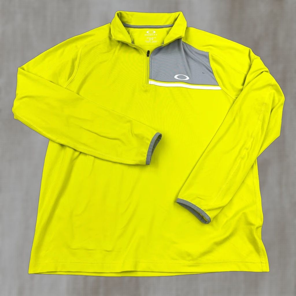 Oakley Oakley Sweatshirt Men Small Neon Yellow Pullover 1/4 Zip Performance Size US S / EU 44-46 / 1 - 1 Thumbnail