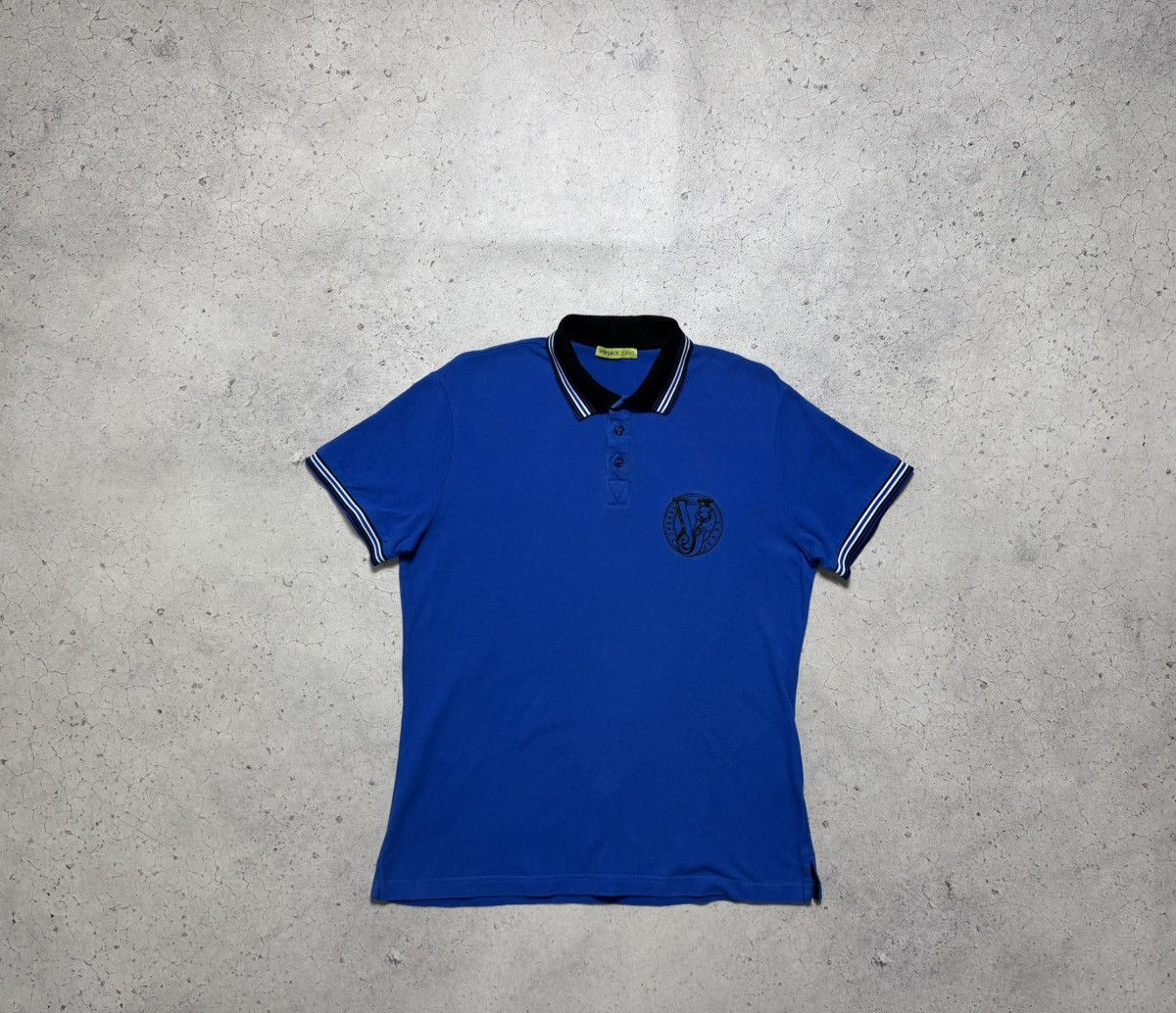 Versace Jeans Couture Versace Jeans Big Logo Luxury Polo Shirt Blue Size M Size US M / EU 48-50 / 2 - 2 Thumbnail
