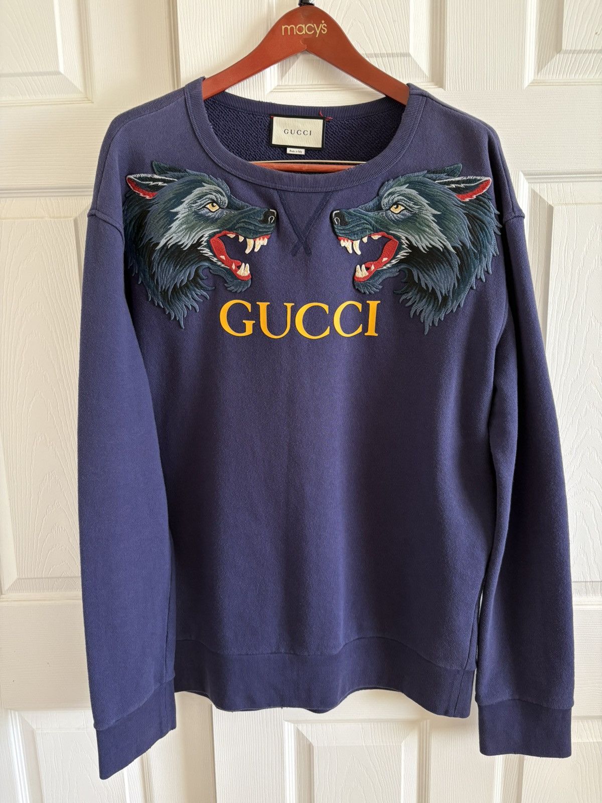 Gucci WOLF HEAD APPLIQUÉ SWEATSHIRT Size US XXL / EU 58 / 5 - 7 Thumbnail