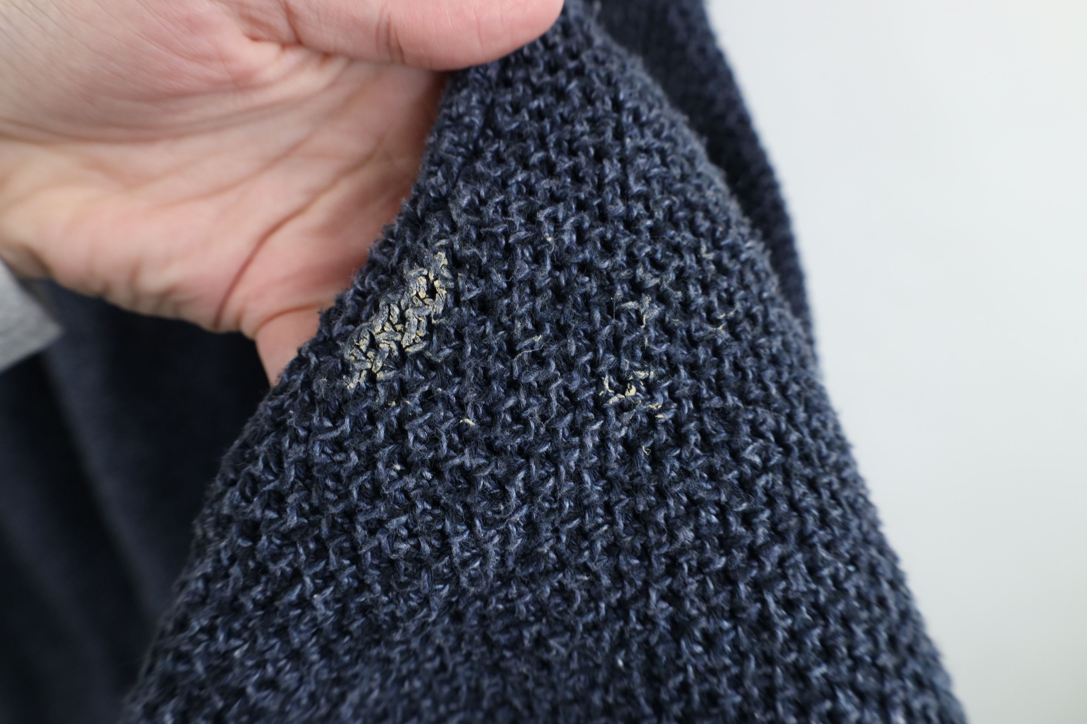 Vintage Vintage 90s Streetwear Knit Marled Henley Sweater Blue USA Size US XXL / EU 58 / 5 - 4 Thumbnail