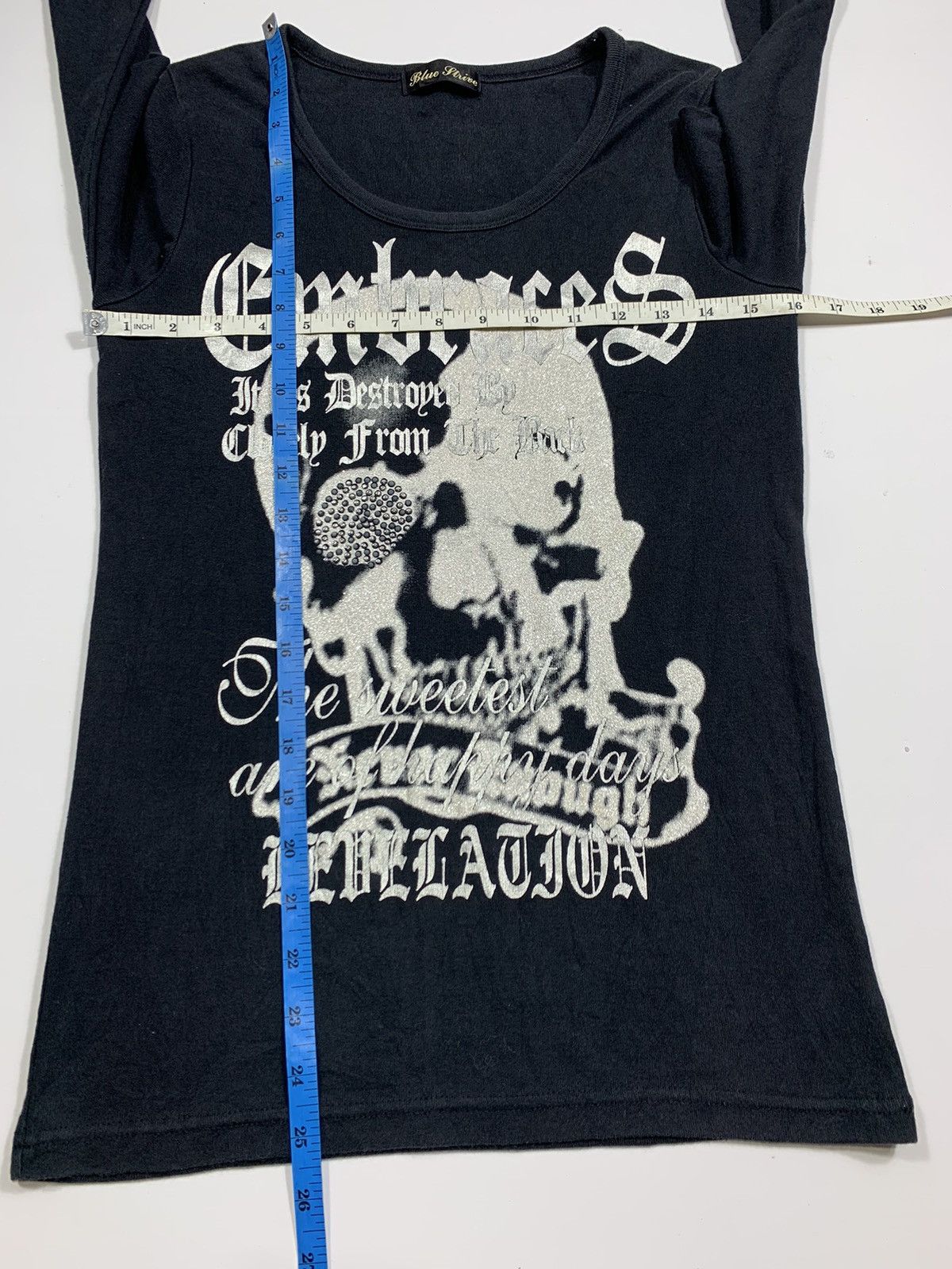 Hysteric Glamour Sick gothic punk skull Poem Blue Prive ifsixwasnine Size US S / EU 44-46 / 1 - 6 Thumbnail