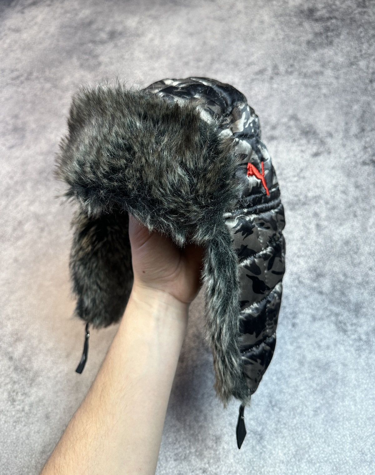 Puma Y2K Ushanka Puma Logo Hat Streetwear Very Rare Fur Casual Size ONE SIZE - 2 Thumbnail