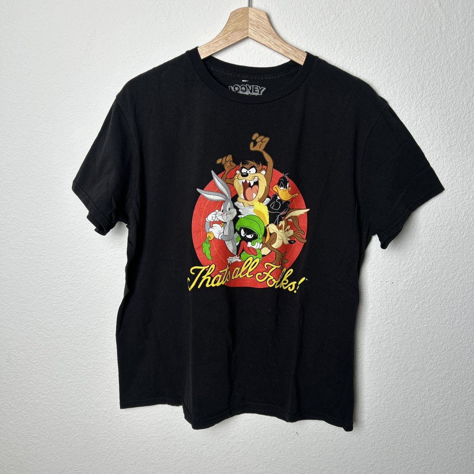 Warner Bros Looney Tunes Men's Licensed That's All Folks! T-Shirt L Size US L / EU 52-54 / 3 - 1 Thumbnail