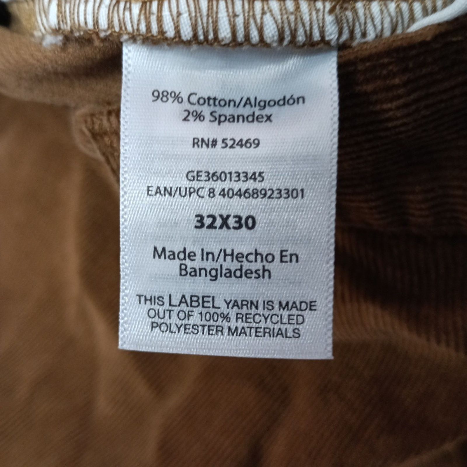 George George Brown Corduroy Dress Pants Men's Size 32x30 Stretch Size US 32 / EU 48 - 6 Thumbnail
