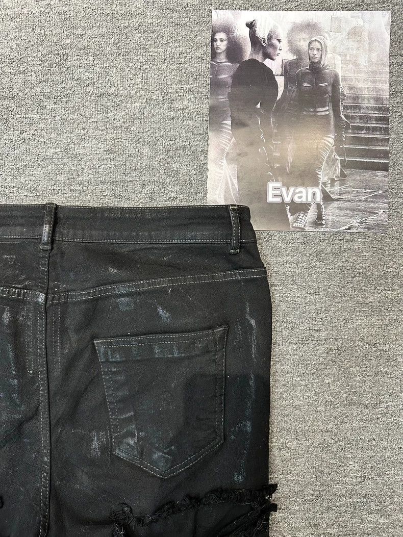 Rick Owens Rick Owens Distressed Black Denim Pants-2506 Size US 33 - 6 Thumbnail