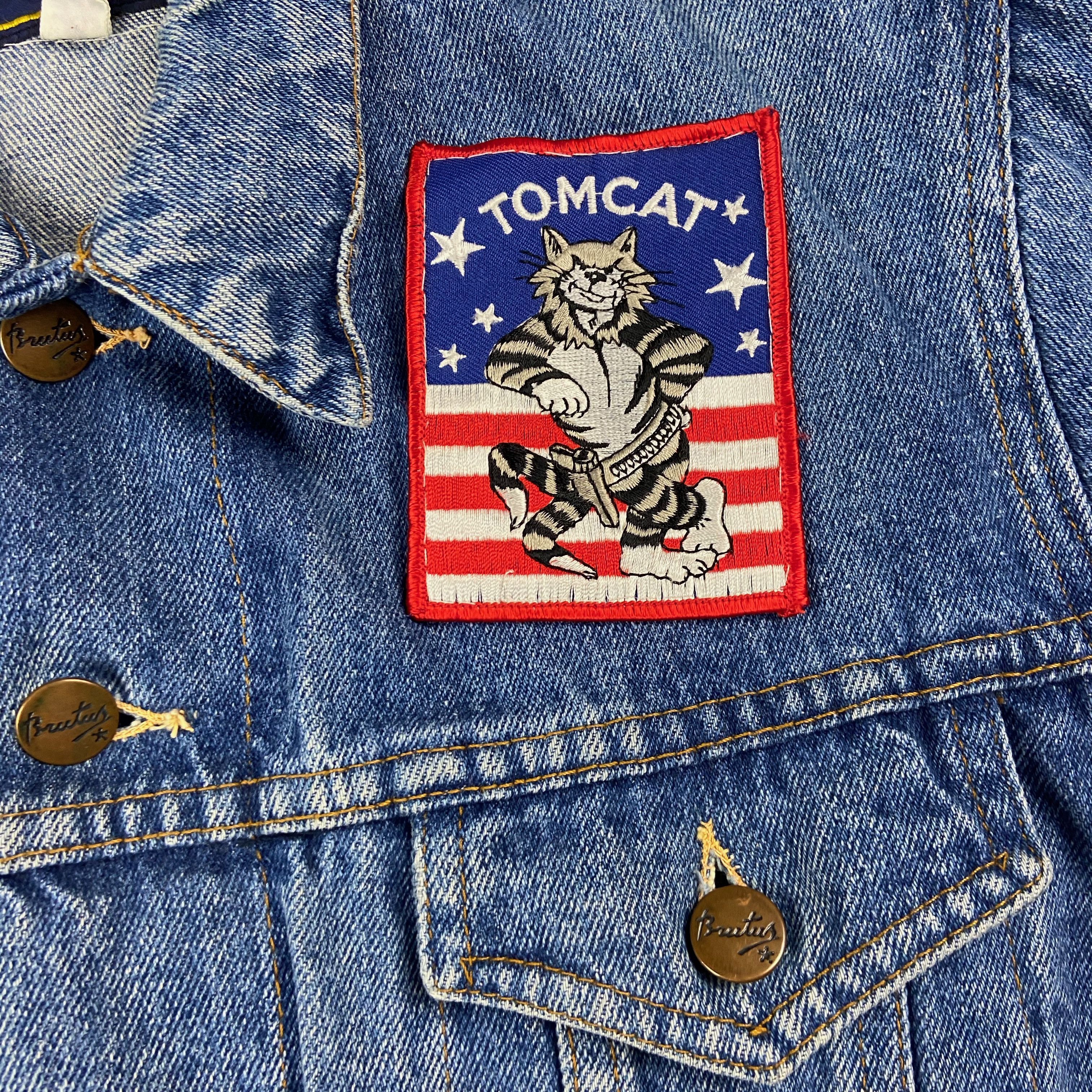 Vintage 1980s TOMCAT DAVID ESSEX TOP GUN RARE JEANS JACKET - № 2154 Size US M / EU 48-50 / 2 - 7 Thumbnail