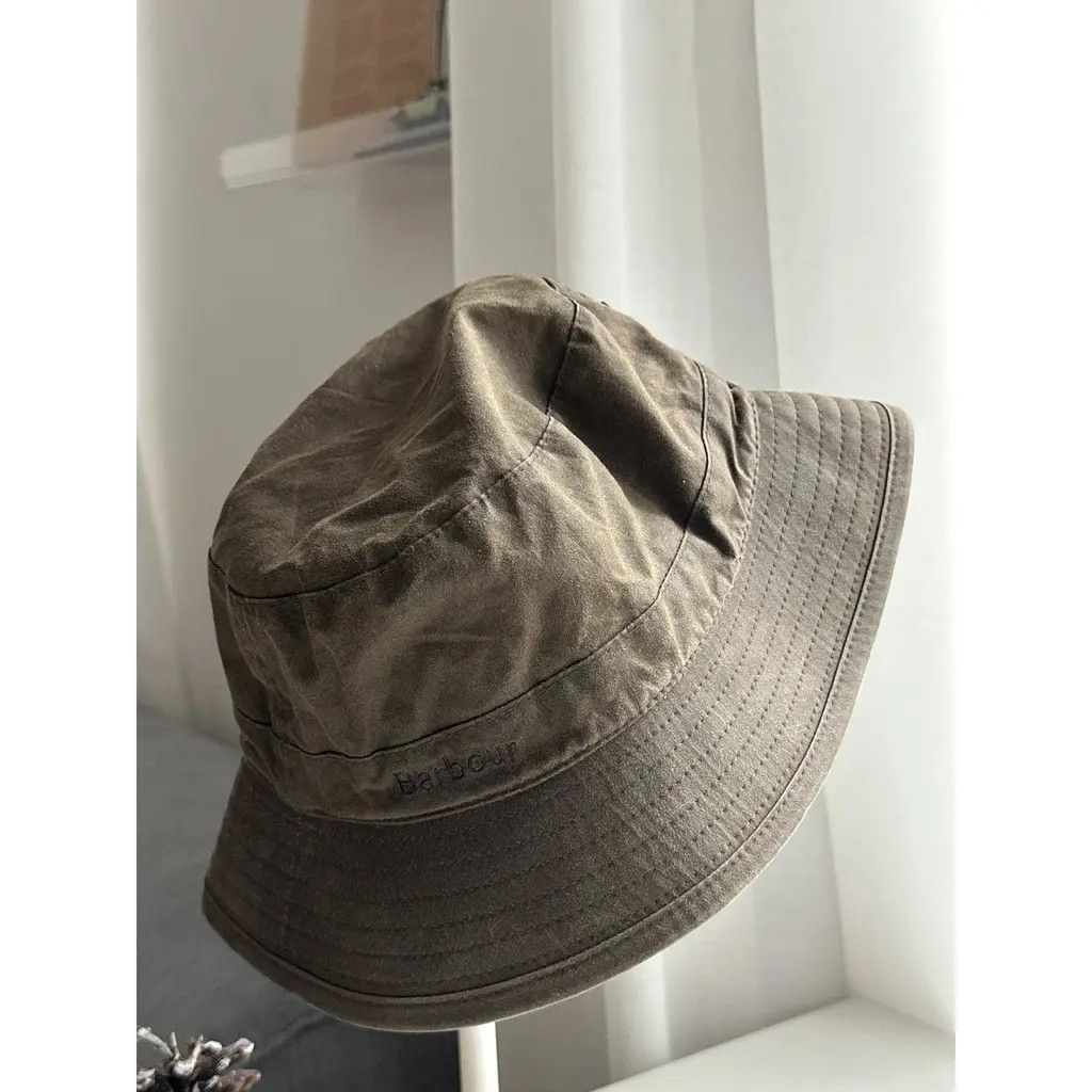 Barbour Barbour Waxed Bucket Hat Khaki Size ONE SIZE - 9 Thumbnail