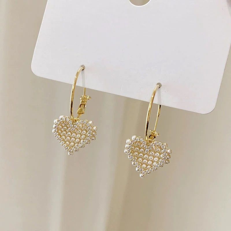 Other Love Heart Dangle Drop Earrings for Women Size ONE SIZE - 2 Thumbnail