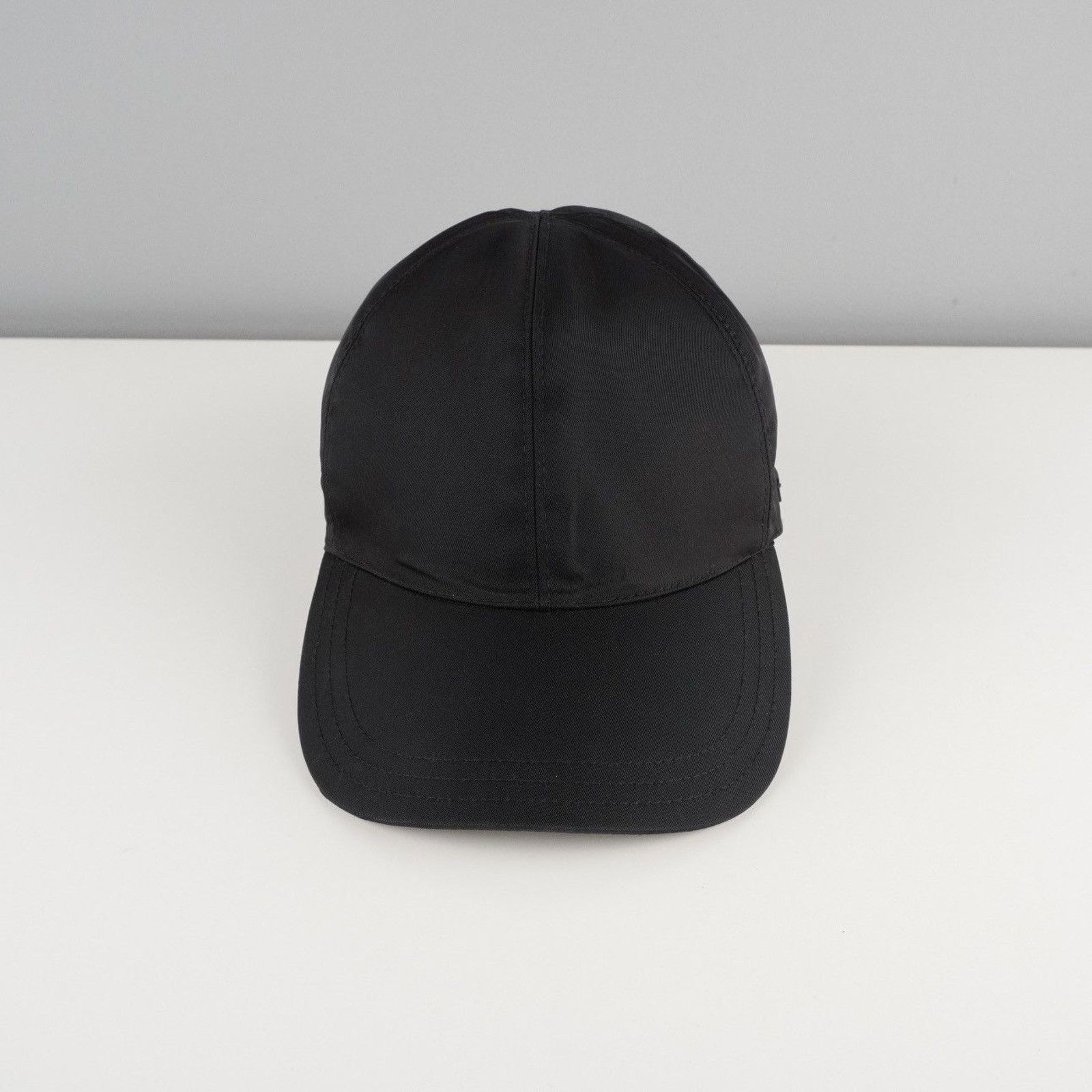 Prada Vintage prada nylon black leather logo baseball cap Size ONE SIZE - 2 Thumbnail
