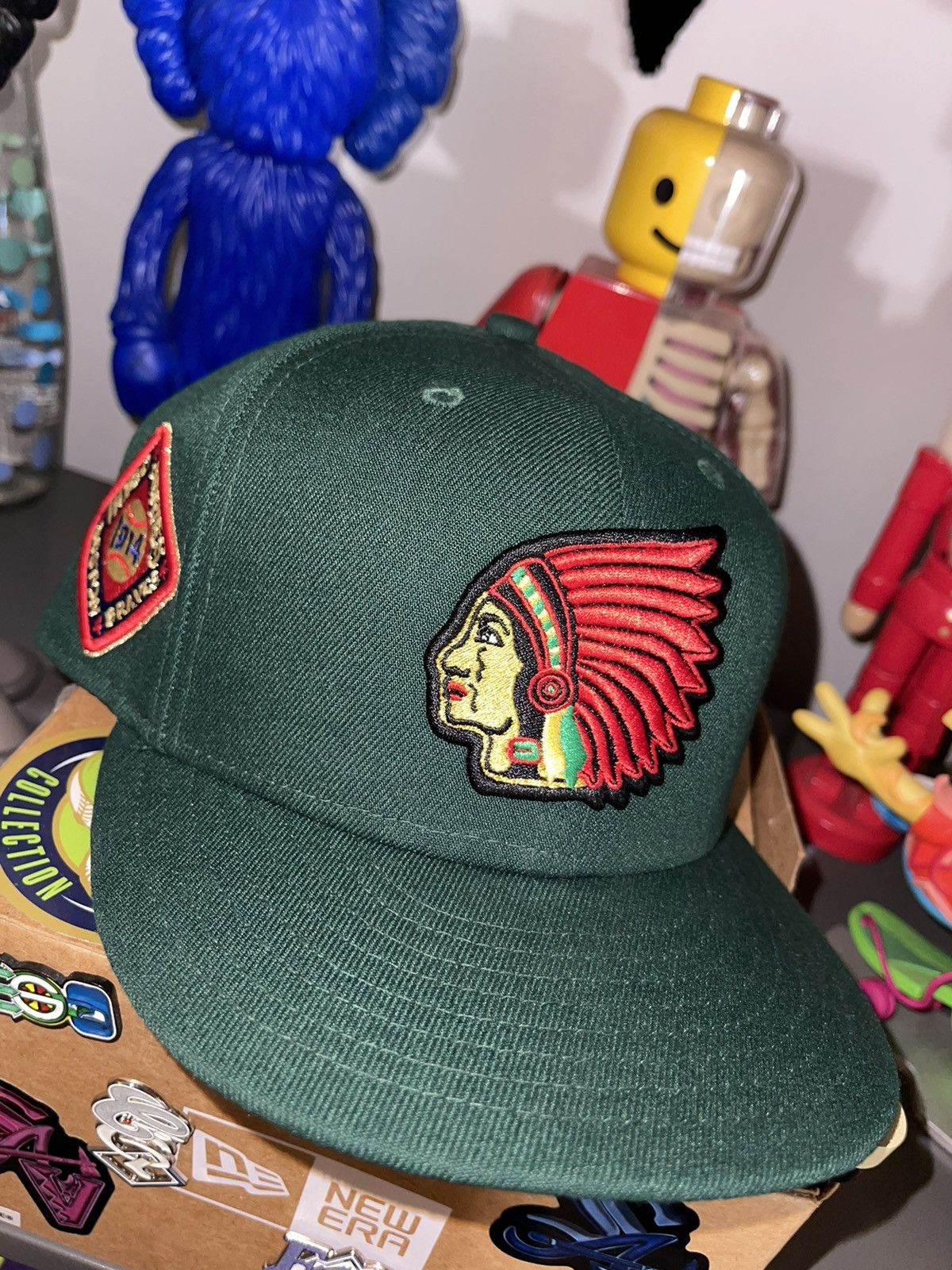 Hat Club × MyFitteds × New Era 7 3/8 Hat Club Wintergreen Boston Braves Icy Blue UV Size 38 - 4 Thumbnail
