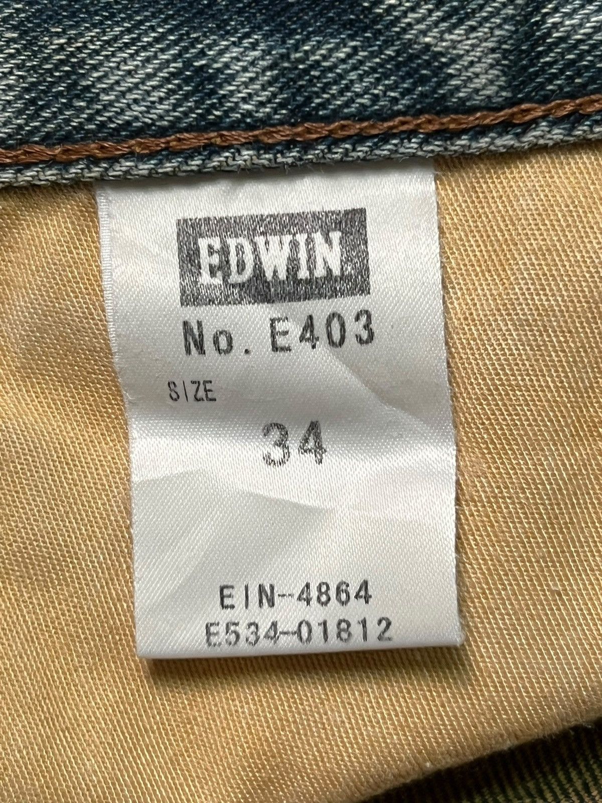 Edwin Vintage Edwin 403 Japan Denim Jeans | Relaxed Straight | W35 Size US 35 - 13 Thumbnail