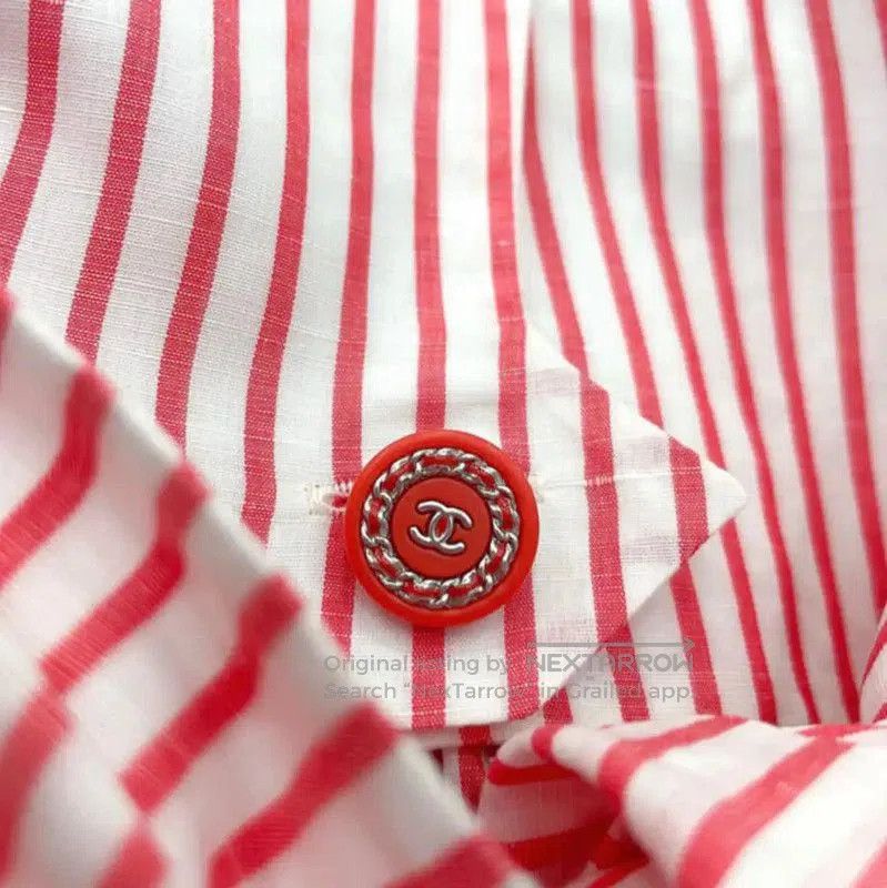 Chanel Chanel Color-Blocked Striped Short Sleeve T-Shirt . Size S / US 4 / IT 40 - 9 Thumbnail