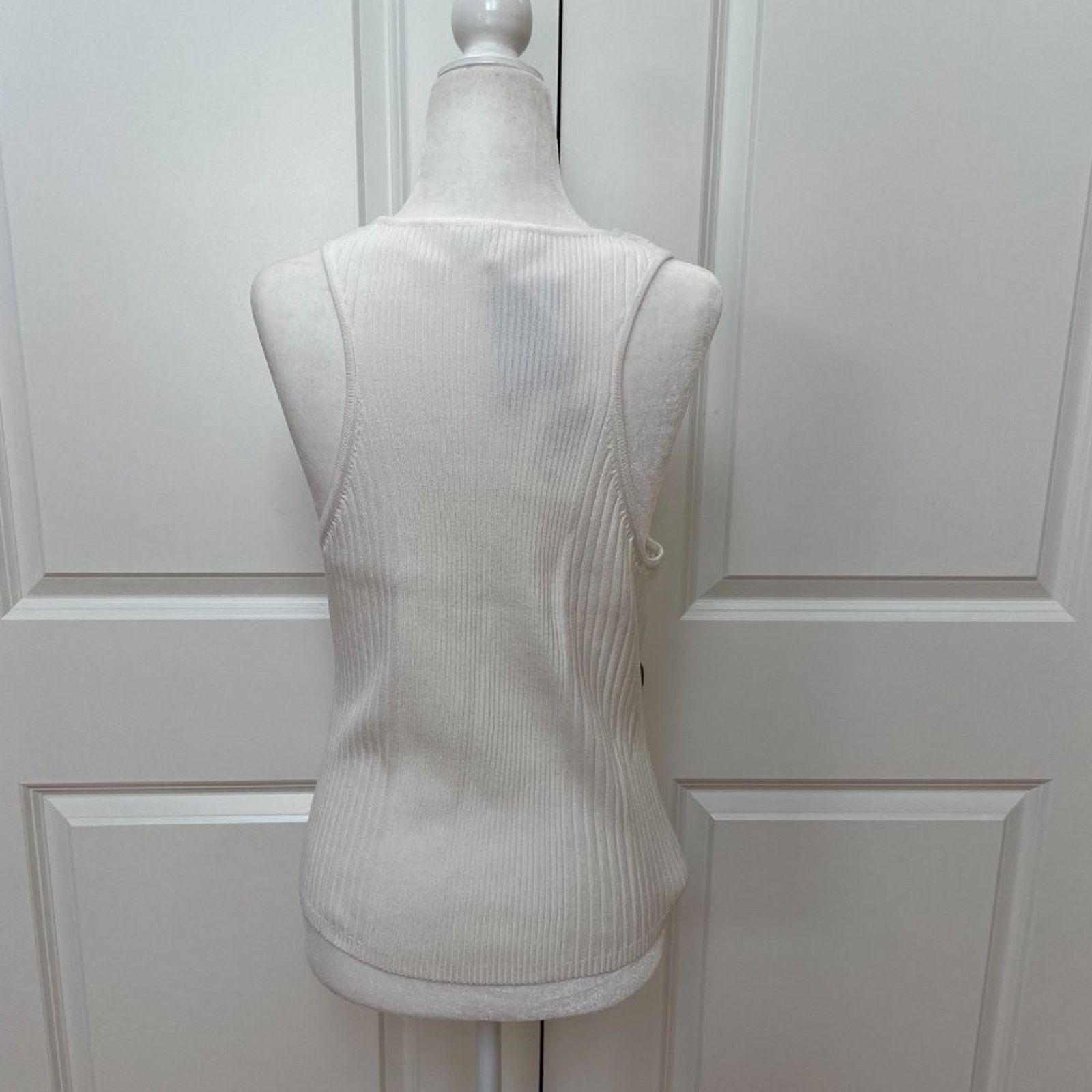 Frame Off White Ribbed Raceback Sweater from Frame Size XL / US 12-14 / IT 48-50 - 3 Thumbnail