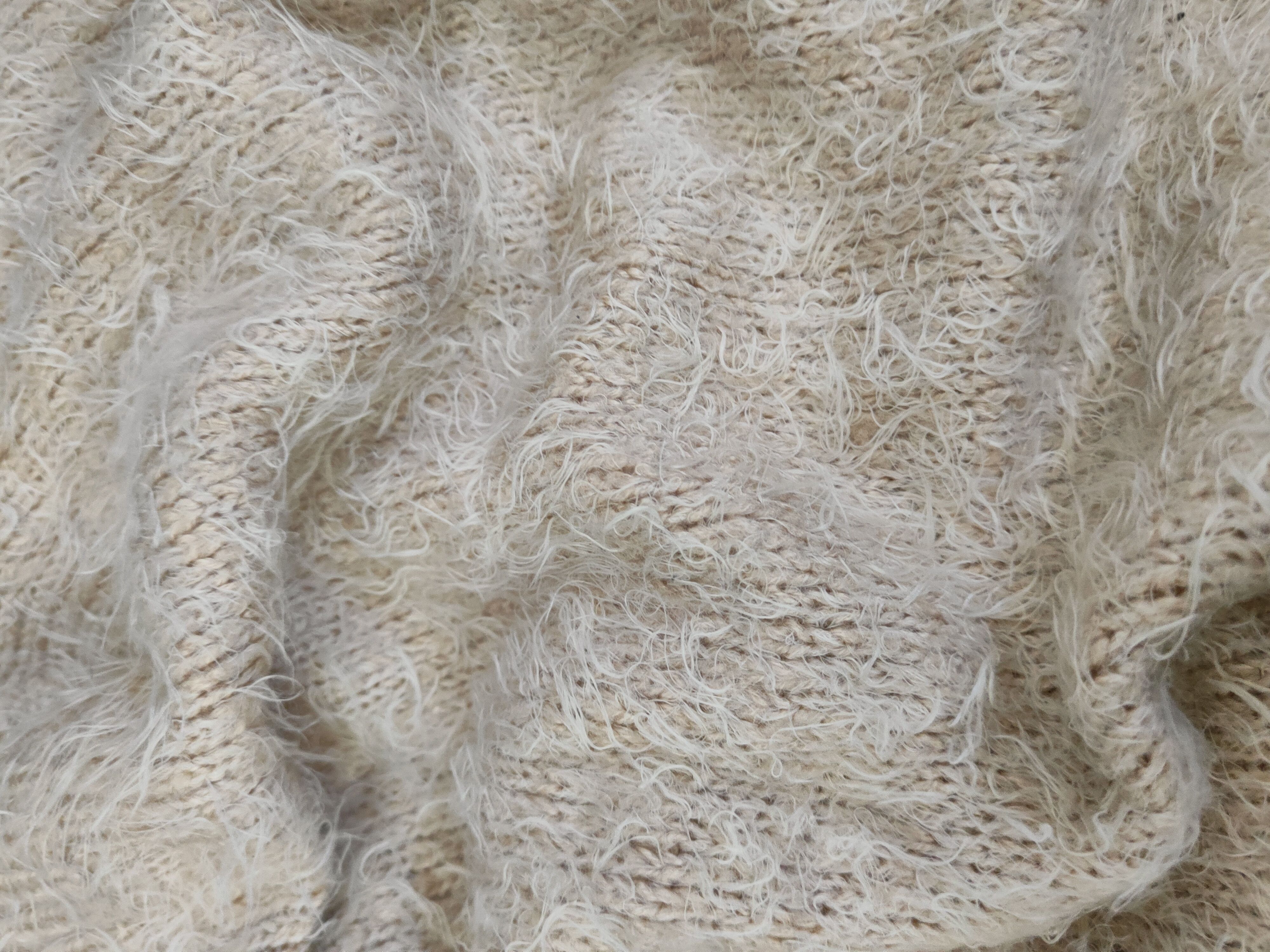 Japanese Brand DL One Way Light Peach Fur Mohair Knitwear #46-462 Size M / US 6-8 / IT 42-44 - 10 Thumbnail