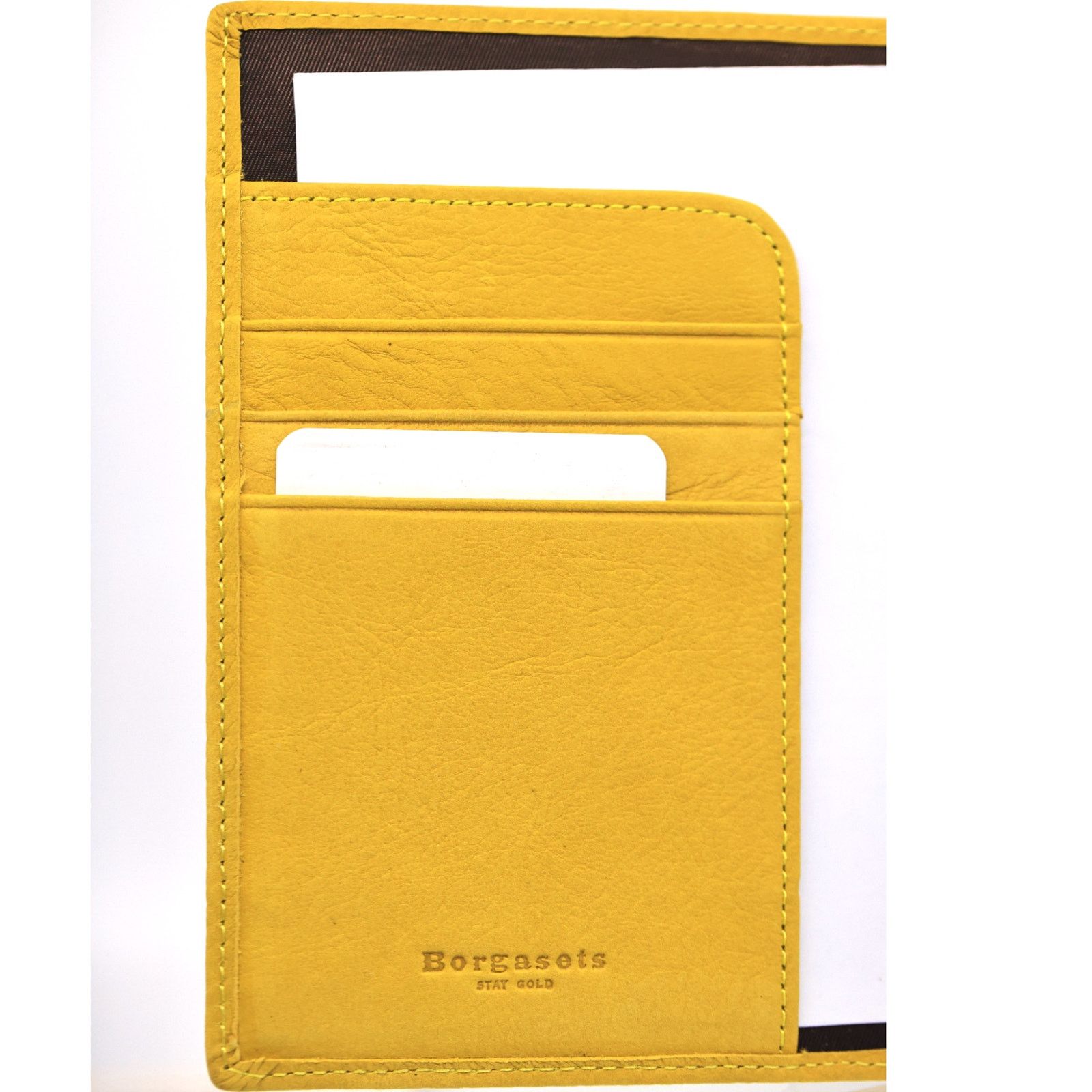 Other Borgasets Stay Gold Leather Passport Wallet Size ONE SIZE - 10 Thumbnail