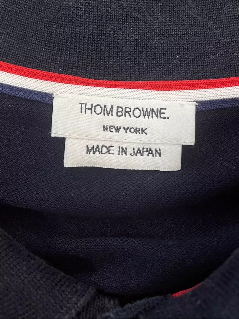 Thom Browne Thom Browne size4 Blue and green pocket colored strip Polo Size US XL / EU 56 / 4 - 7 Thumbnail