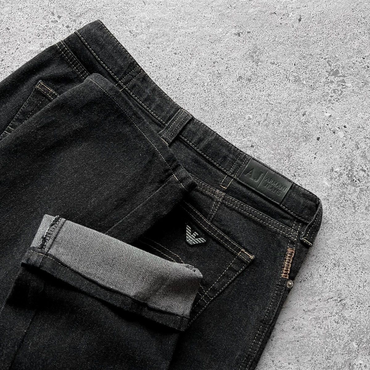 Armani × Emporio Armani Armani Jeans Womens Dark Gray Denim Straight Jeans Zipper Size 28" / US 6 / IT 42 - 6 Thumbnail
