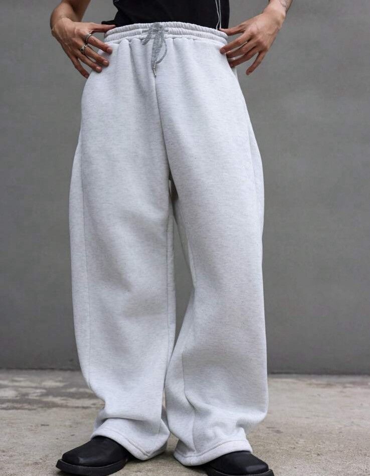 Japanese Brand Light grey Wide Leg Sweatpants Loose fit and baggy Size US 32 / EU 48 - 1 Thumbnail