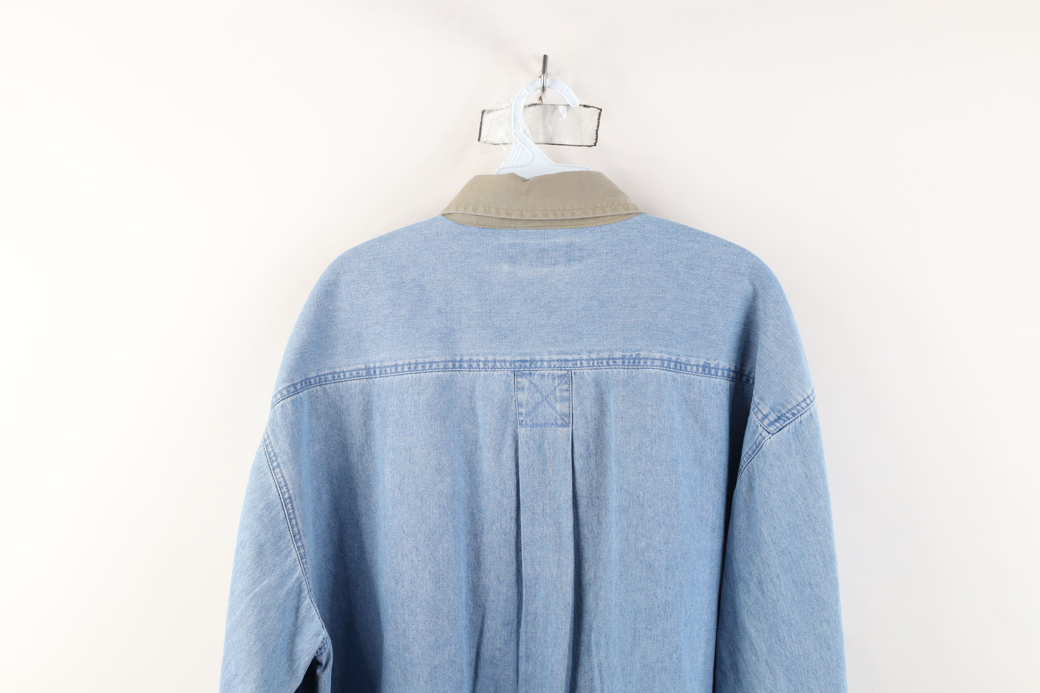 Vintage Vintage 90s Streetwear Stonewashed Denim Button Down Shirt Size US XL / EU 56 / 4 - 13 Thumbnail