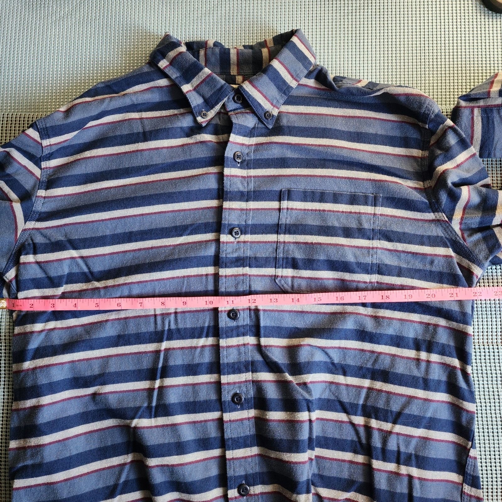 L.L. Bean L.L. Bean Men's L Organic Blend, Blue/Red/White Stripes Size US L / EU 52-54 / 3 - 5 Thumbnail