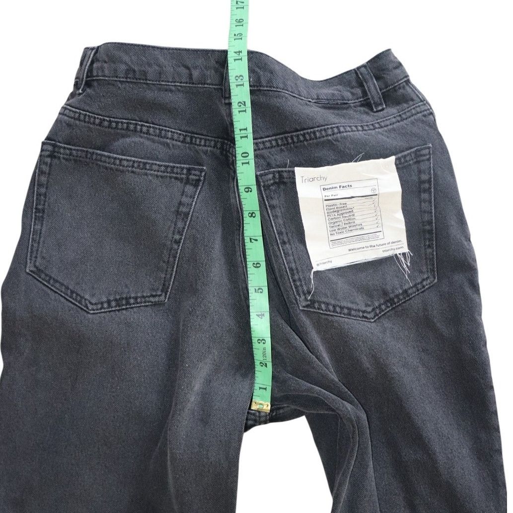 Designer NWT Triarchy Black Denim Jeans Size 29 Size 29" - 6 Thumbnail