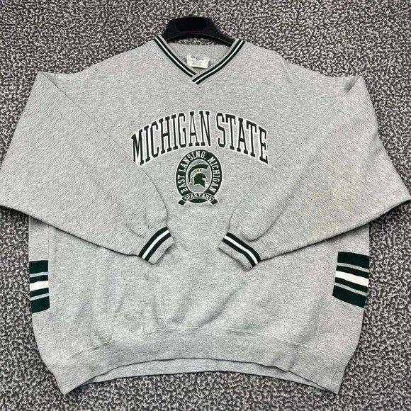 Lee Lee Sport Michigan State Spartans Sweatshirt XXL NCAA Y2k Size US XXL / EU 58 / 5 - 1 Thumbnail