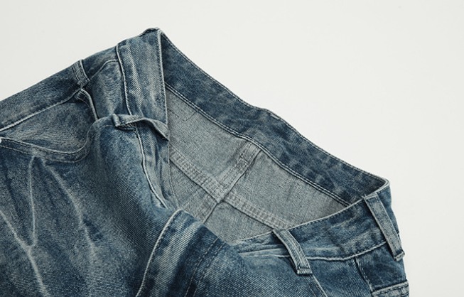 Japanese Brand × Jean Trendy washed blue men's straight loose jeans y2k Size US 32 / EU 48 - 4 Thumbnail