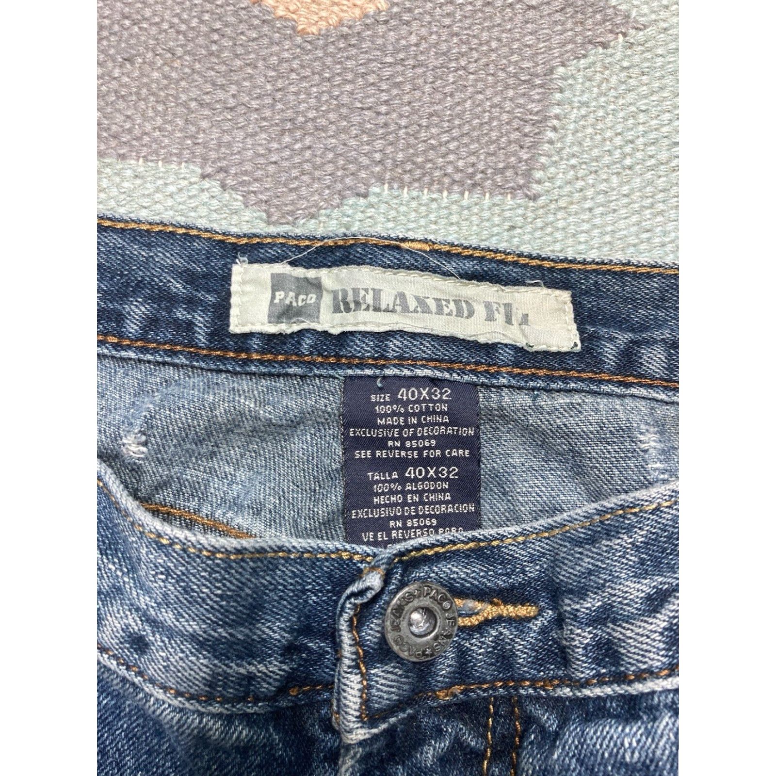 Vintage VINTAGE PACO Jeans Mens 40x31 Wide-Leg Hip Hop Skater JNCO Style Blue Baggy Inseam 31 40 Waist 40” Modern Retro Size US 40 / EU 56 - 7 Thumbnail