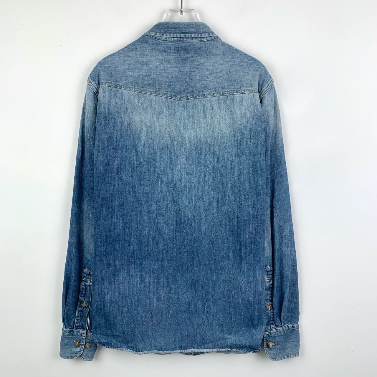 Brunello Cucinelli Brunello Cucinelli BC Washed Deep Blue Denim Cotton Long-Sle Size US M / EU 48-50 / 2 - 7 Thumbnail