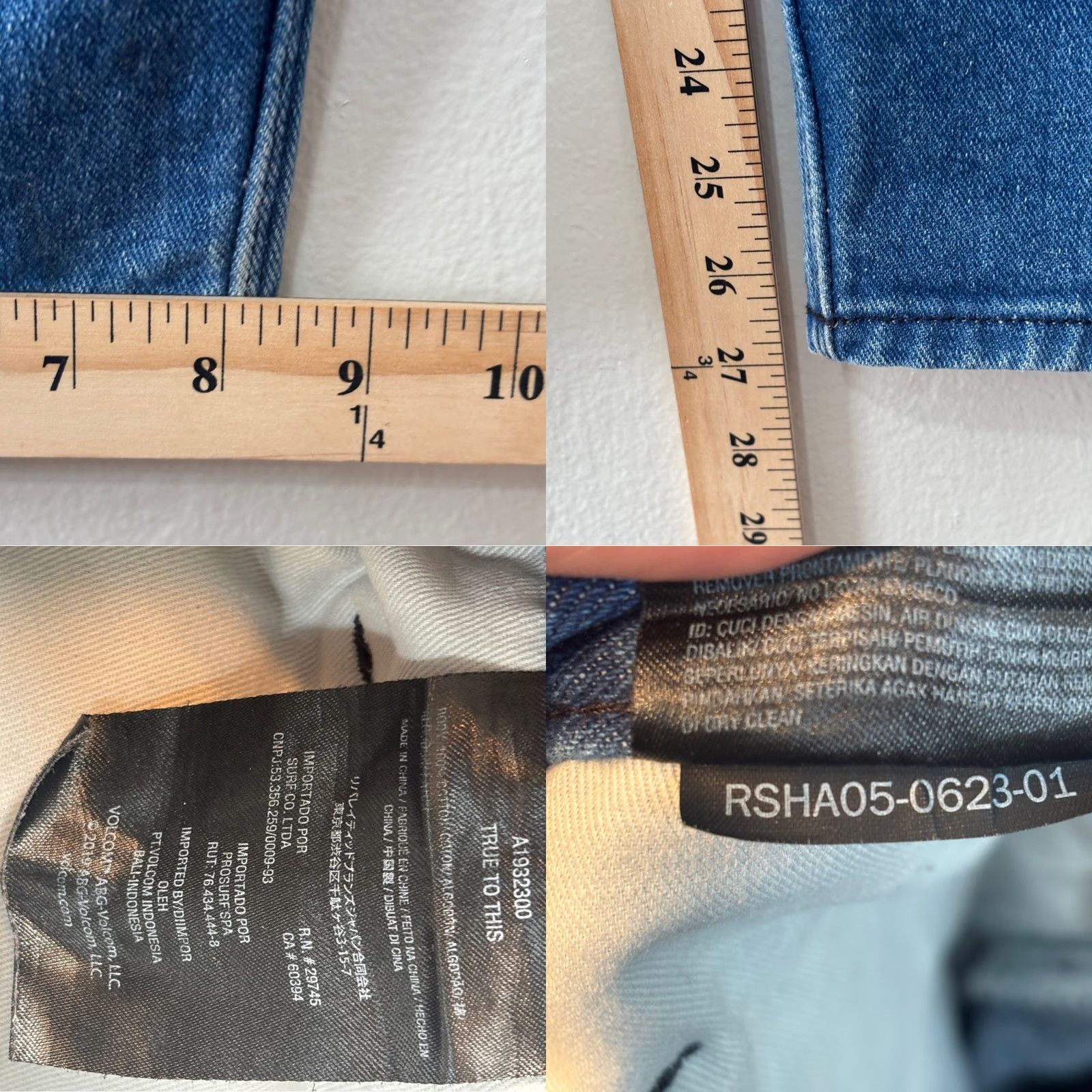 Volcom VINTAGE Volcom x Noa Deane Entertainment Denim Jeans 34x26 Cropped Loose Tapered Size US 35 - 8 Thumbnail
